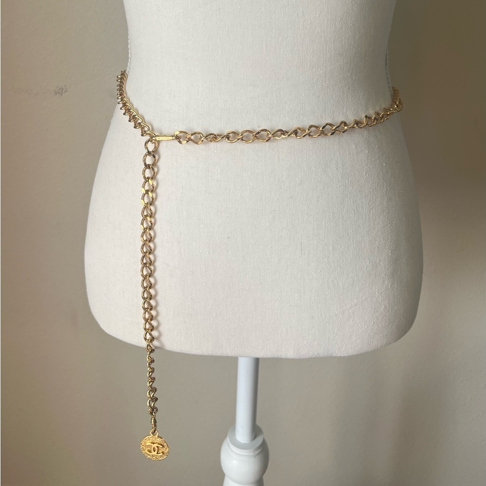 Chanel Vintage Gold Coin CC Chain Link Belt